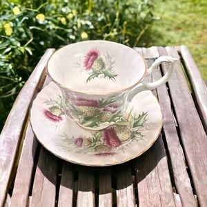 Royal Albert Highland Thistle Tea Cup and Saucer Set